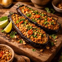 Indonesian Eggplant with Peanut Sauce