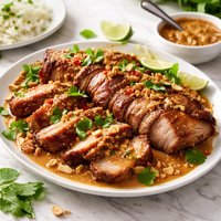 Indonesian Pork Roast with Peanut Sauce