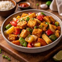 Indonesian Sweet and Sour Tofu with Vegetables