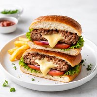 Inside Cheesy Hidden Burgers