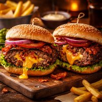 Inside Out Bacon Cheeseburgers