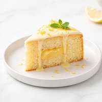 Inside Out Lemon Cake with Lemon Glaze