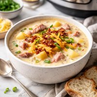 Instant Pot Cheesy Ham and Potato Soup