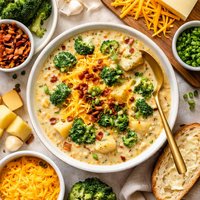 Irish Broccoli Potato and Cheddar Chowder