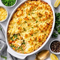 Irish Cod Pie Topped with Mashed Potatoes