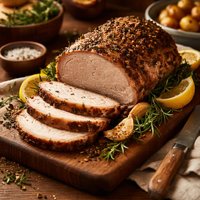 Irish Loin of Pork with Lemon and Herbs