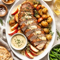 Irish Roast Pork with Cider Cream Sauce