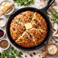 Irish Soda Bread in a Cast Iron Skillet