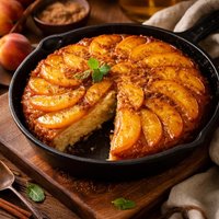 Iron Skillet Peach Upside Down Cake