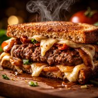 Italian American Sausage Patty Melts