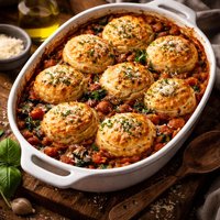 Italian Bean and Biscuit Casserole