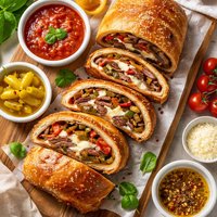 Italian Beef and Cheese Roll