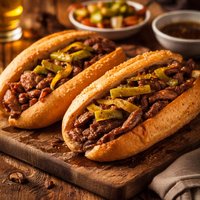 Italian Beef and Green Pepper Sandwiches