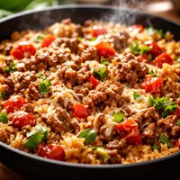 Italian Beef and Rice Skillet