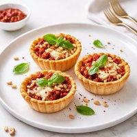Italian Cheese and Red Pesto Tartlets