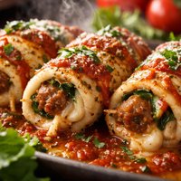 Italian Chicken and Sausage Rolls