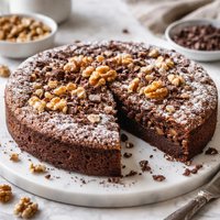 Italian Chocolate Walnut Cake Flourless