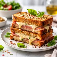Italian Grilled Ham and Cheese Sandwich