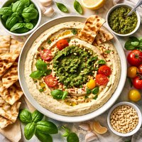 Italian Hummus with Pesto