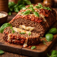 Italian Meatloaf with Fresh Basil and Provolone