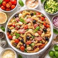 Italian Pasta Salad with Tomato Mayonnaise