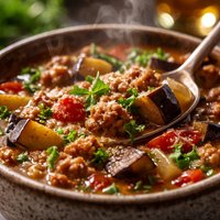 Italian Sausage and Eggplant Soup