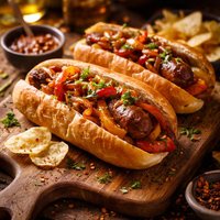 Italian Sausage Roasted Pepper Sandwiches