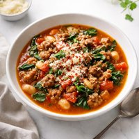 Italian Sausage Tomato and White Bean Soup