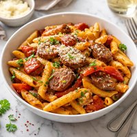 Italian Sausage with Peppers Penne