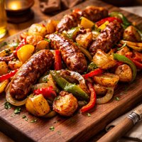 Italian Sausage with Potatoes Onions and Peppers
