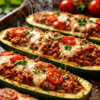 Italian Stuffed Zucchini Boats