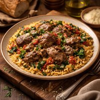 Italian Style Chicken Livers with Orzo
