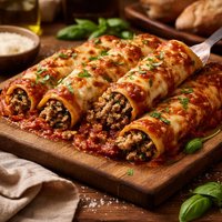 Italian Style Pork and Spinach Cannelloni
