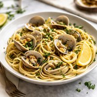 Italian Style White Clam Sauce with Linguine