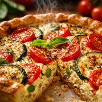 Italian Tomato Zucchini Quiche