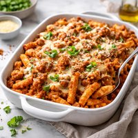 Italian Turkey Sausage and Ziti Bake