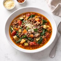 Italian Vegetable Soup with Ground Beef