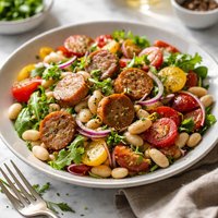 Italian White Beans Sausage Salad
