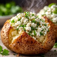Jacket Potatoes W Herbed Cottage Cheese Diabetic Friendly