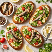 Jalapeno and Sardine Tartines