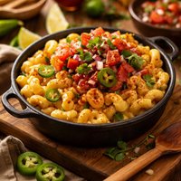 Jalapeno Macaroni and Cheese with Fresh Salsa Topper