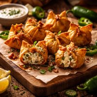 Jalapeno Popper Wonton Puffs