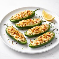 Jalapeno Poppers Stuffed with Cheese and Crab