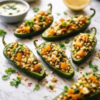 Jalapeno Poppers Stuffed with Squash and Feta