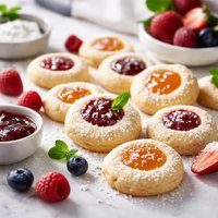 Jam Filled Thumbprint Cookies