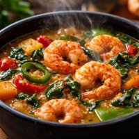 Jamaican Shrimp Pepper Pot Soup