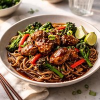 Japanese Black Bean Chicken and Soba
