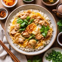 Japanese Chicken with Egg on Rice