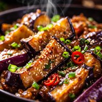 Japanese Eggplant Aubergine Saute