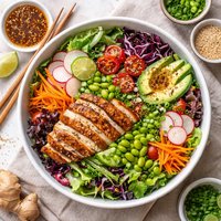 Japanese Salad with Ginger Soy Dressing
